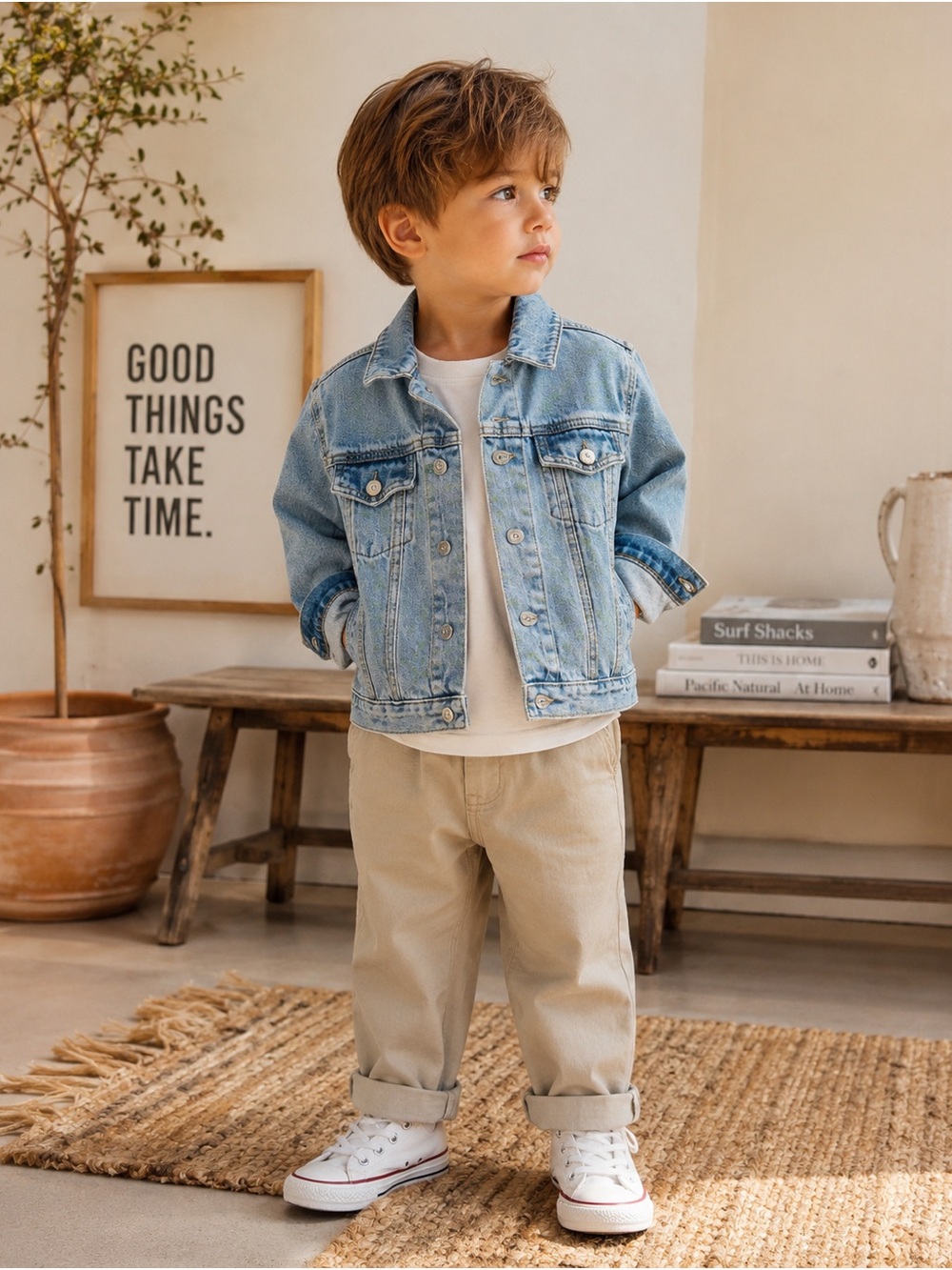 Vintage Baby Gap Classic Denim Jacket Toddler 3 Years Light Wash